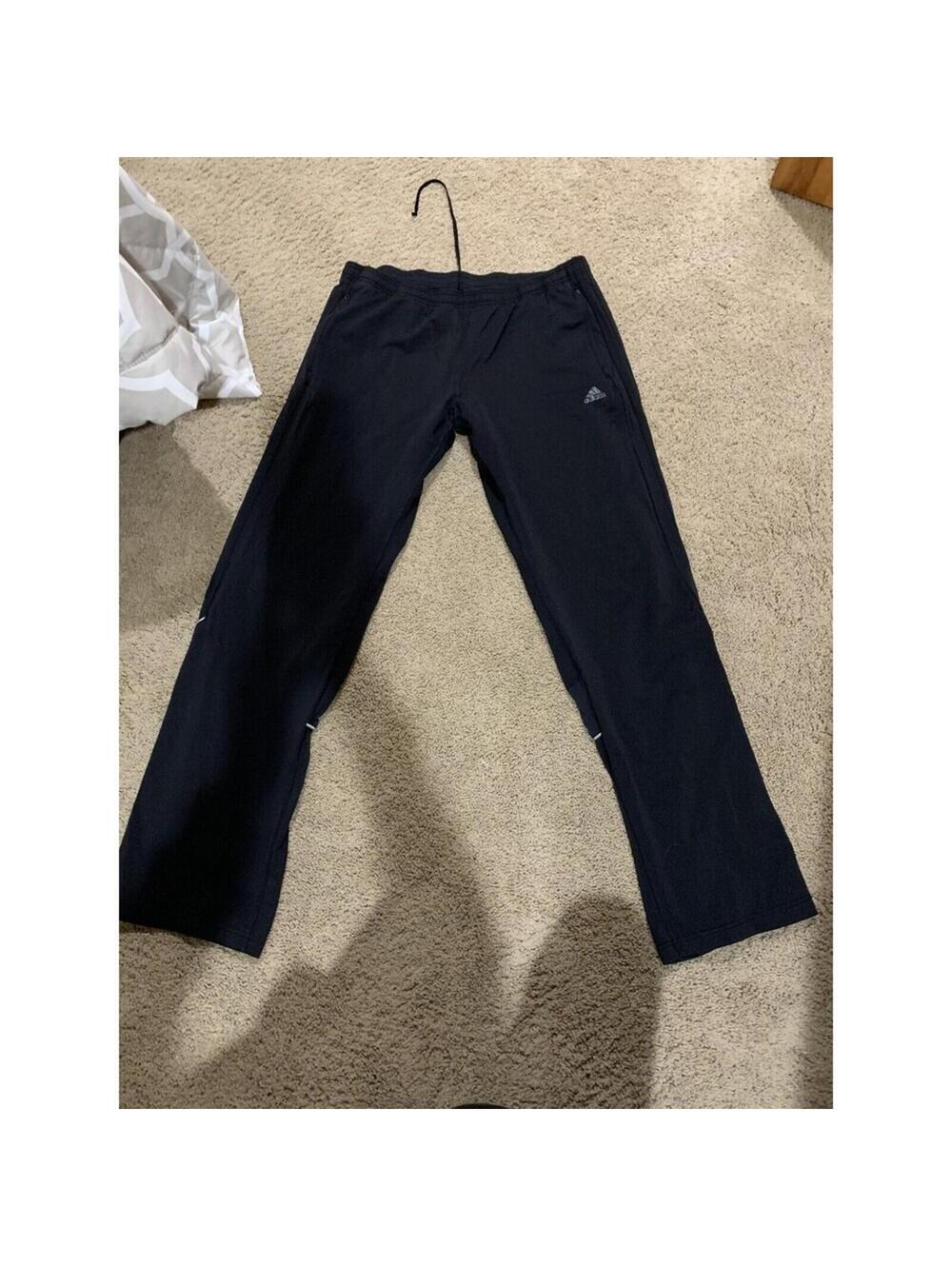 Men's Black Adidas Athletic pants XL X LARGE lightweight track
